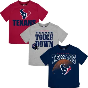 3-Pack Baby & Toddler Boys Texans Short Sleeve Shirts