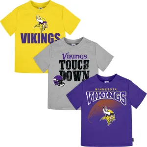 3-Pack Baby & Toddler Boys Vikings Short Sleeve Shirts