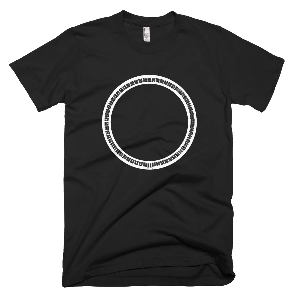 64 symbols b&w round Tee