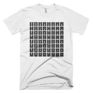 64 symbols b&w square Tee