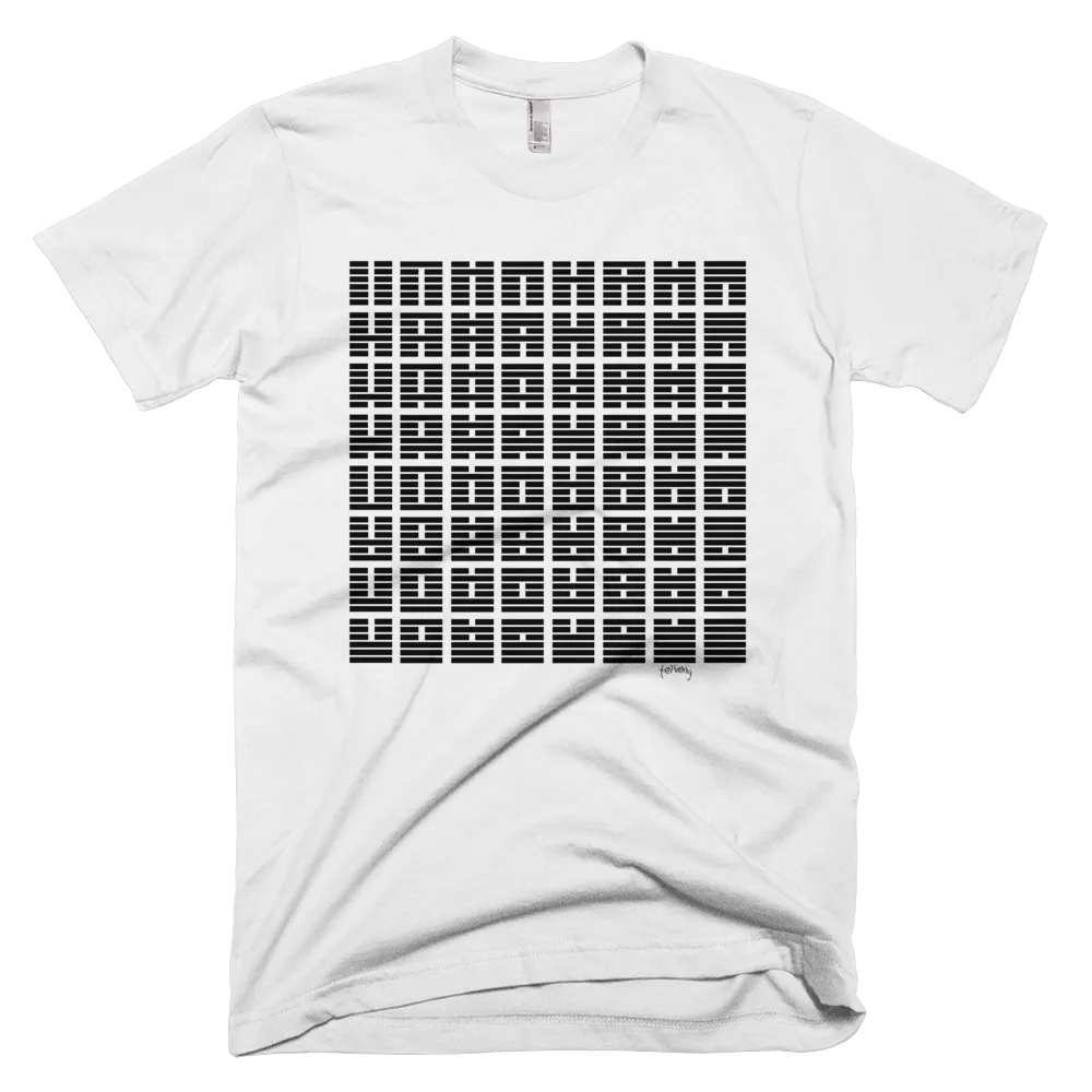 64 symbols b&w square Tee