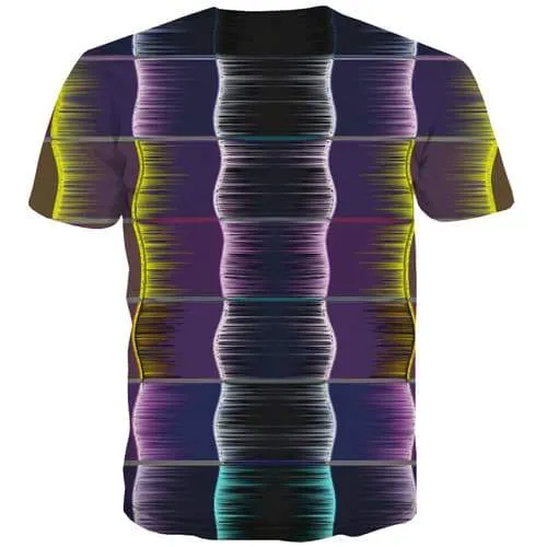 Abstract T shirts Men Psychedelic Shirt Print Ultrasonic Tshirts Cool Harajuku T-shirts Graphic Gothic T shirts Funny