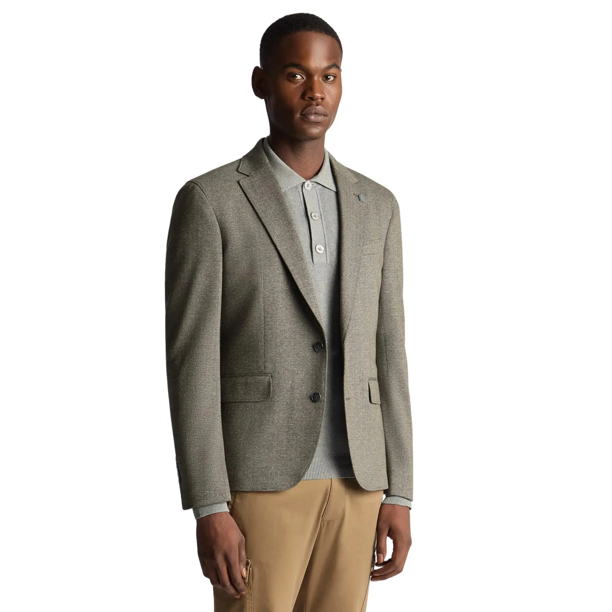 Angelo Green Herringbone Blazer