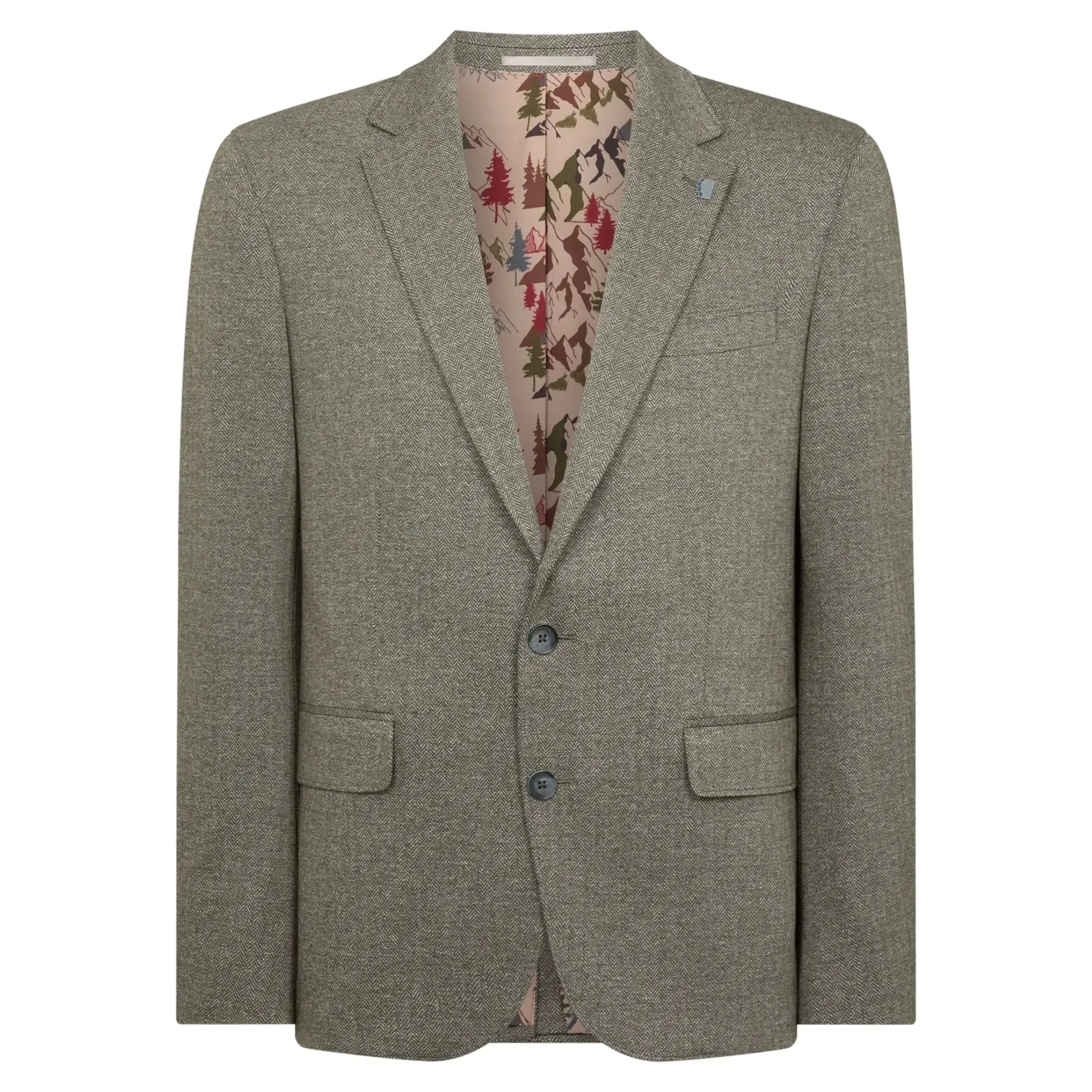 Angelo Green Herringbone Blazer