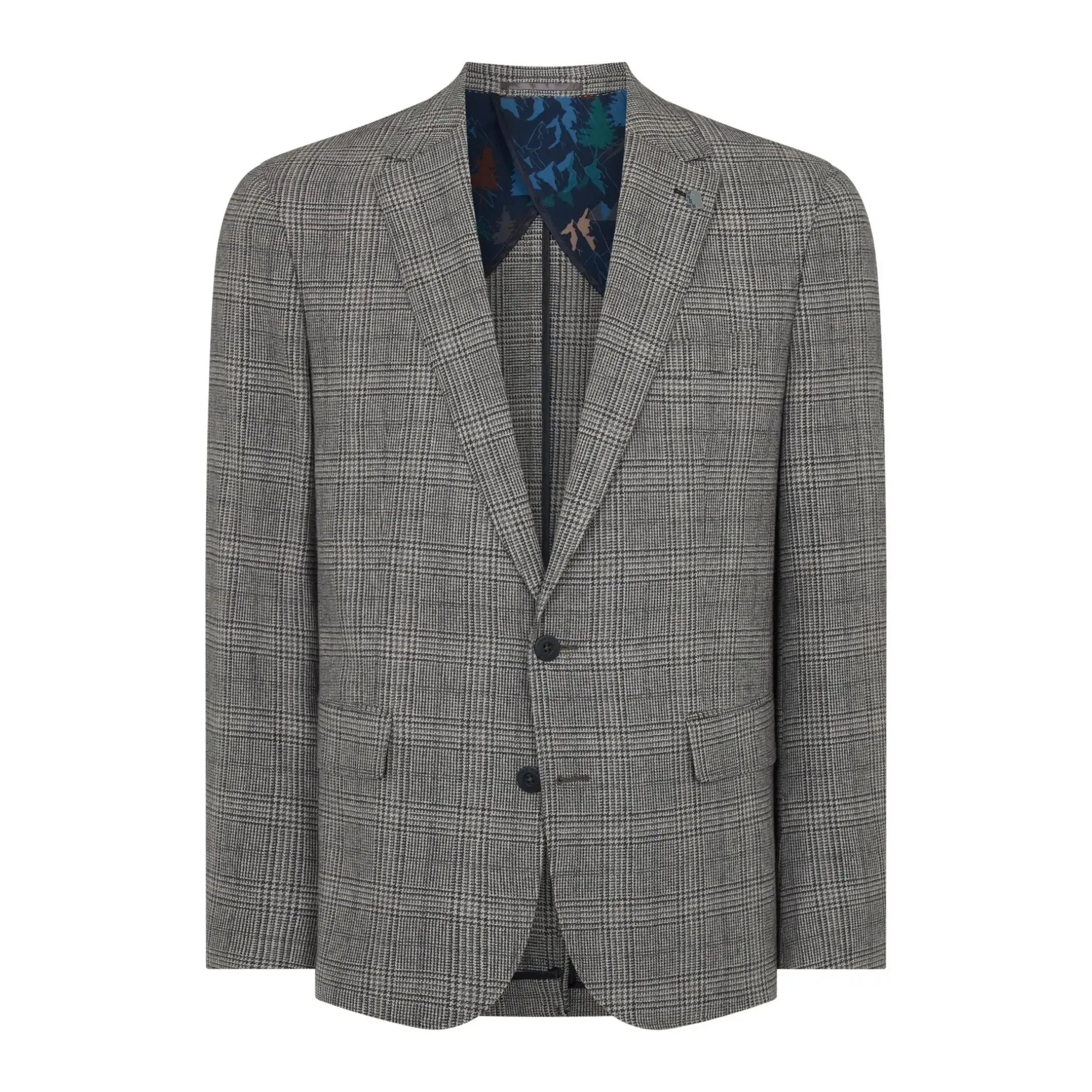 Angelo Grey Prince of Wales Check Blazer