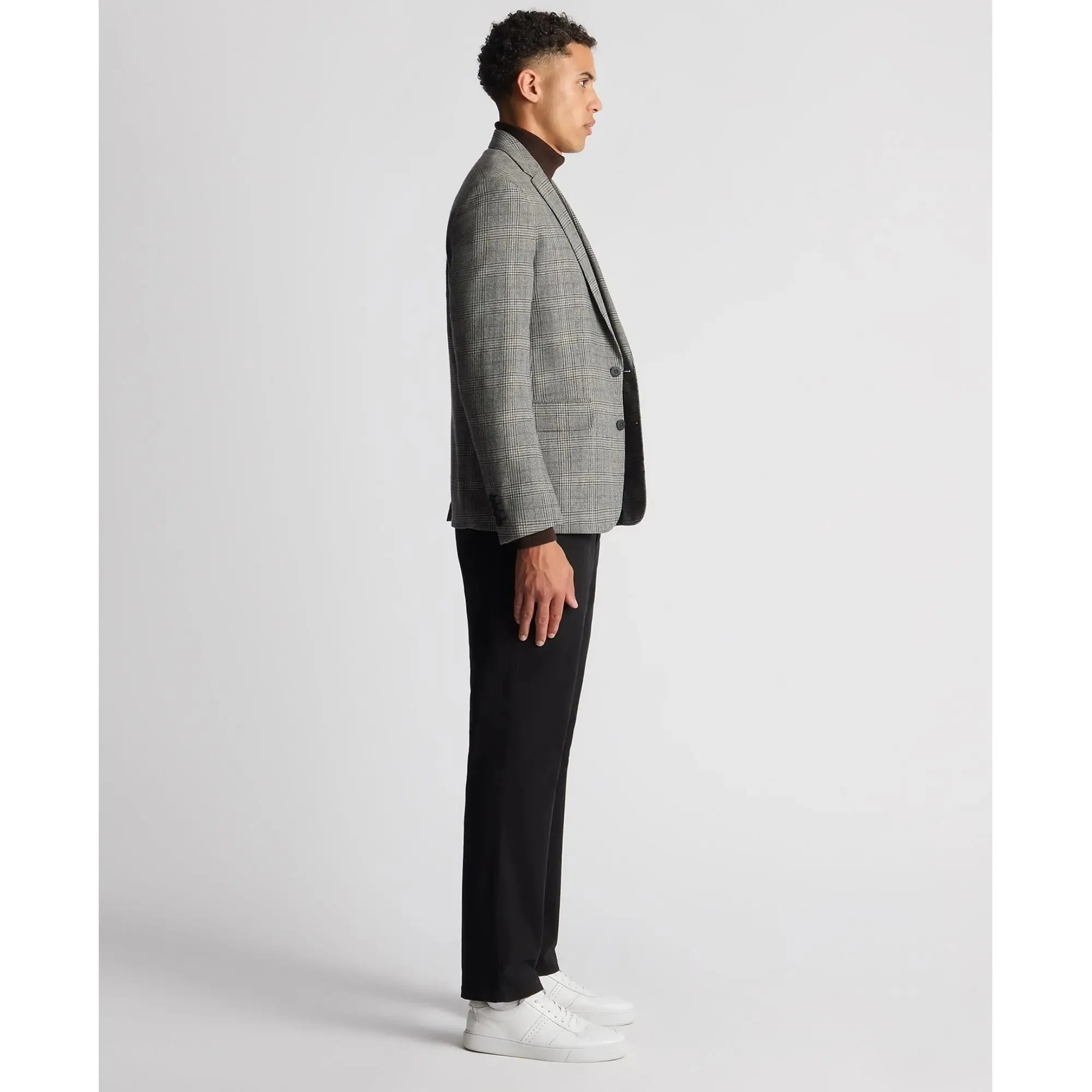 Angelo Grey Prince of Wales Check Blazer