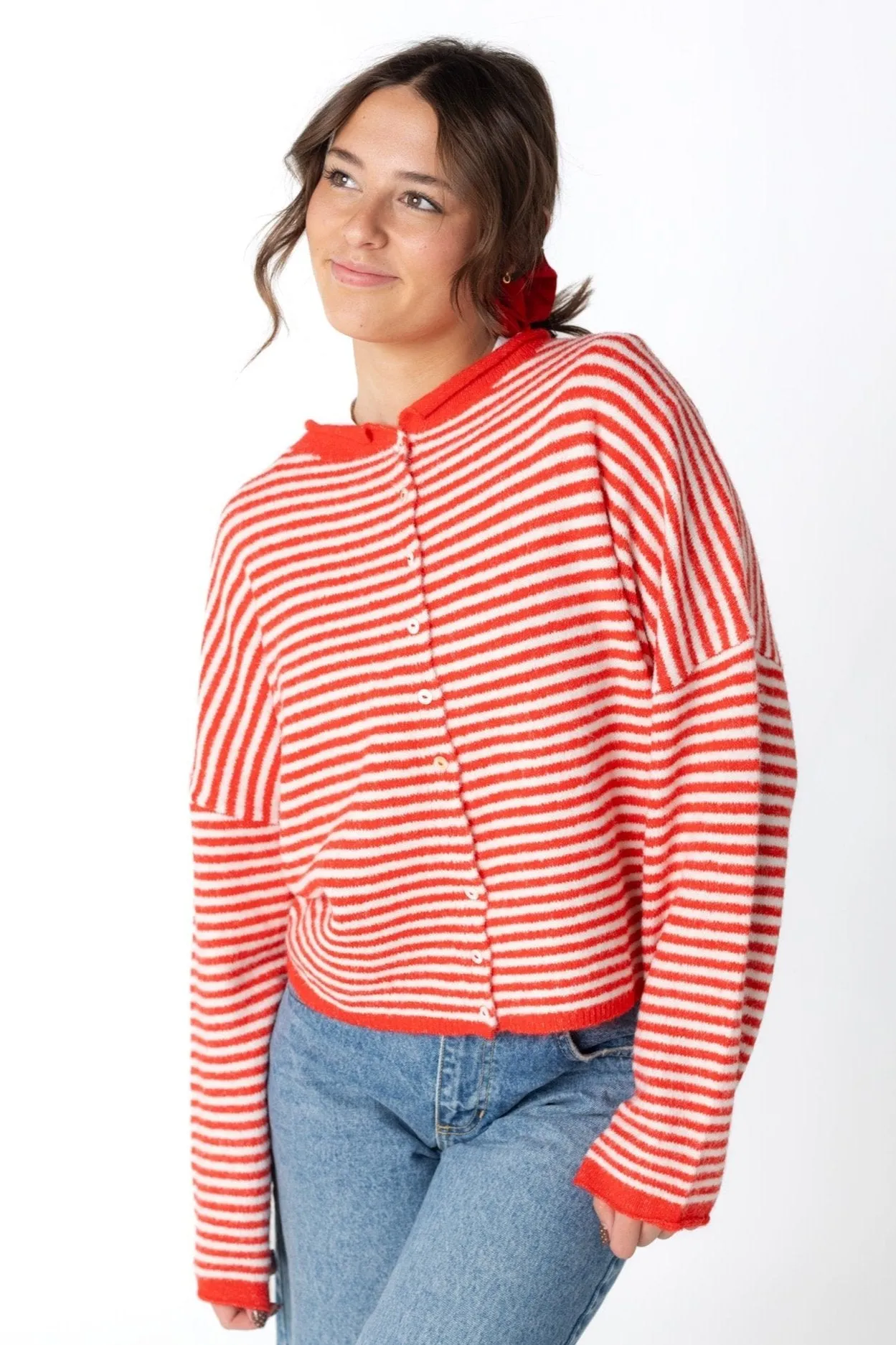 Aria New Stripe Cardigan