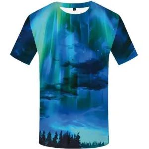 Aurora T-shirt Men Cartoon T-shirts Graphic Graffiti T shirts Funny Art T-shirts 3d Harajuku Shirt Print Short Sleeve summer