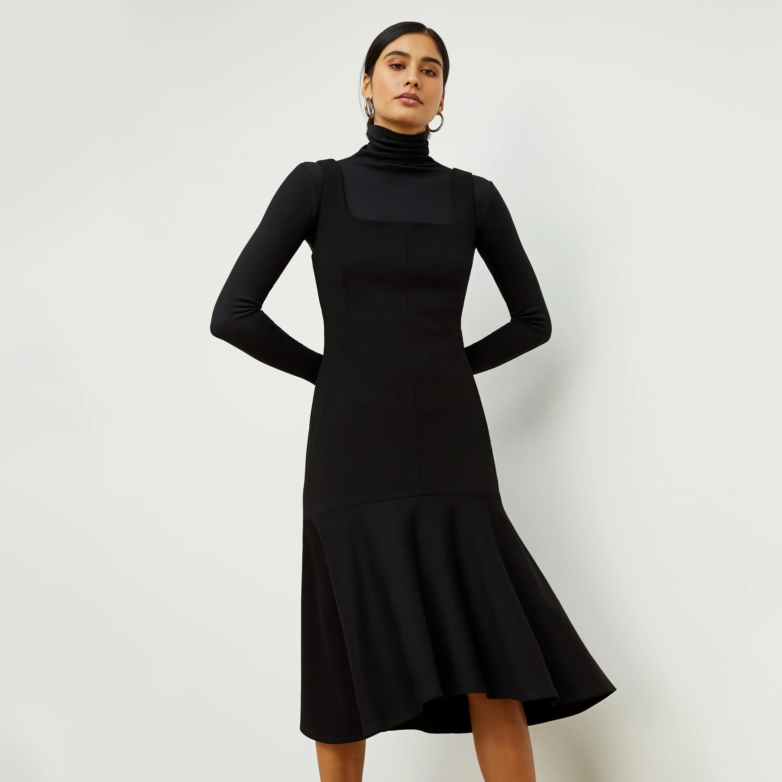 Axam Layering Turtleneck - Ribbed Pima Cotton :: Black