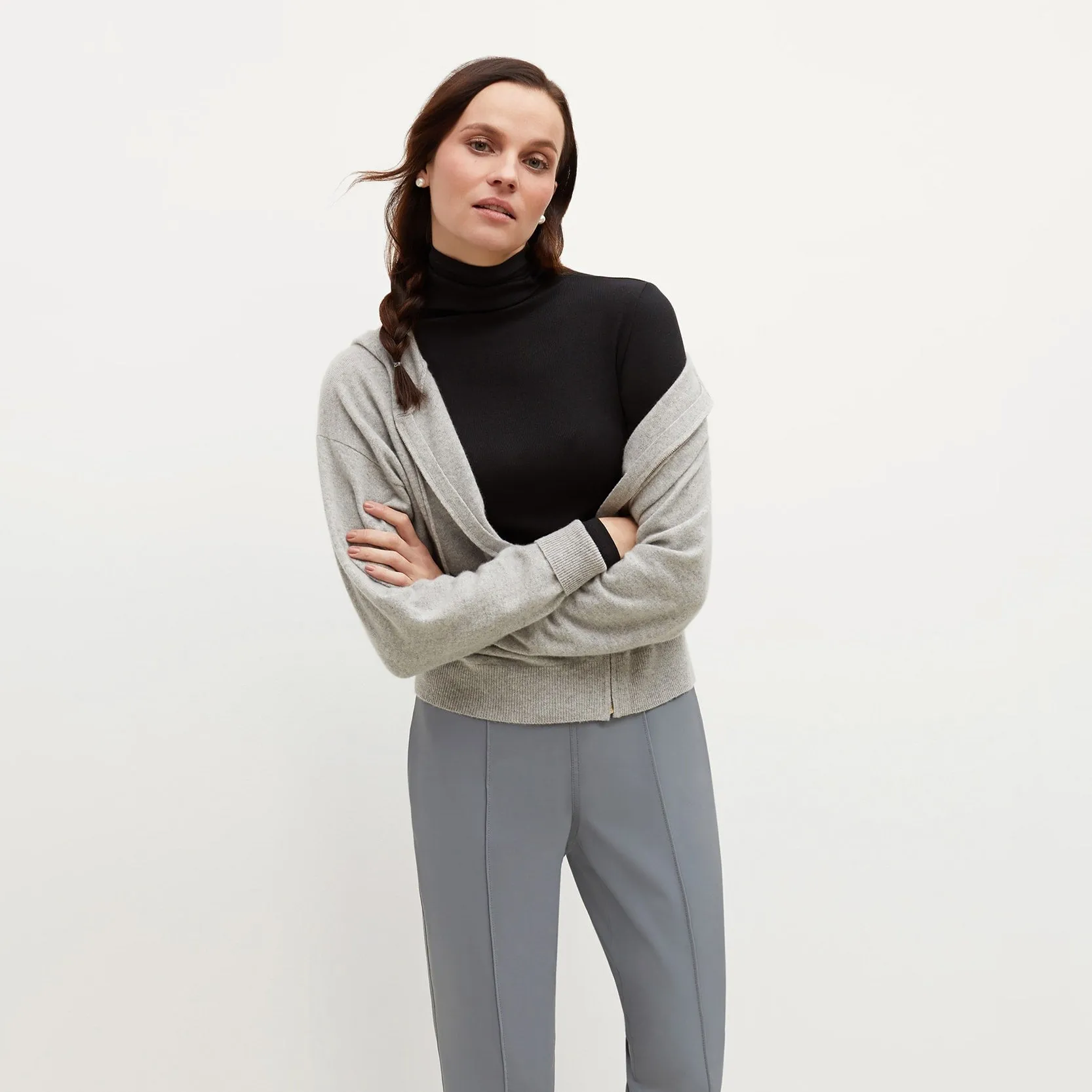 Axam Layering Turtleneck - Ribbed Pima Cotton :: Black