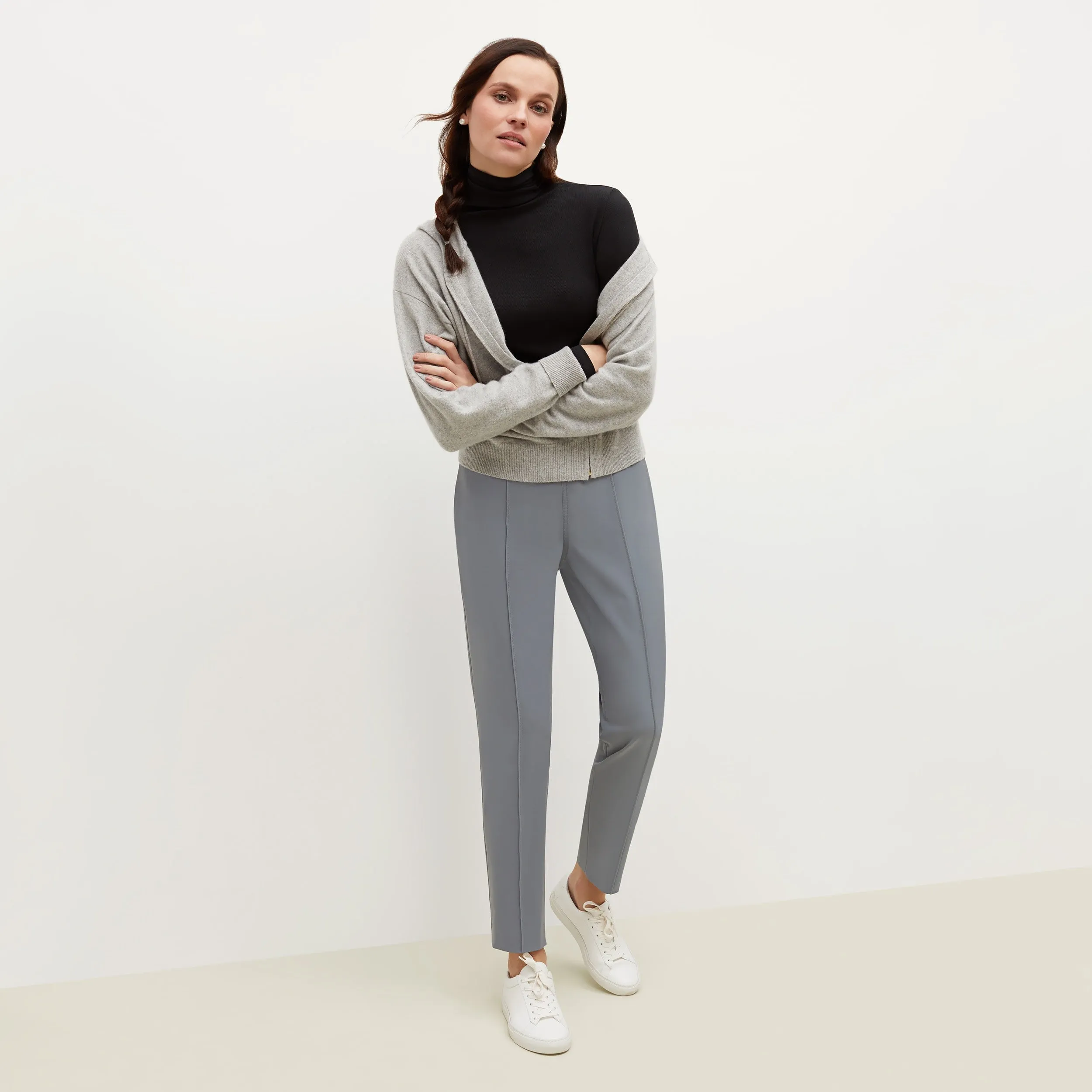 Axam Layering Turtleneck - Ribbed Pima Cotton :: Black