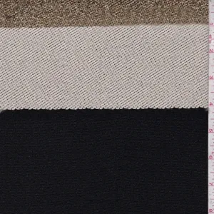 Black/Gold/Beige Stripe Boucle Jacketing Fabric