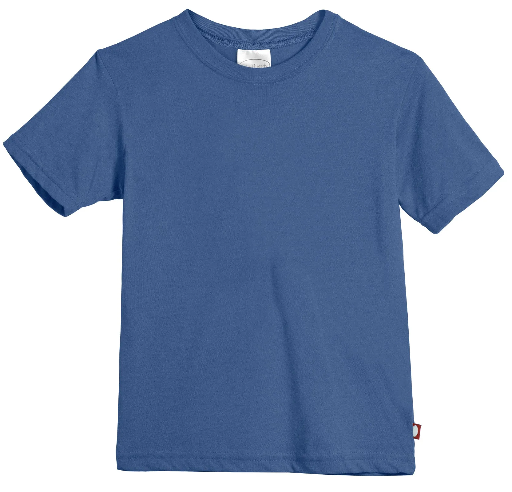 Boys Soft Cotton Jersey Short Sleeve Crew Tee | Smurf Blue