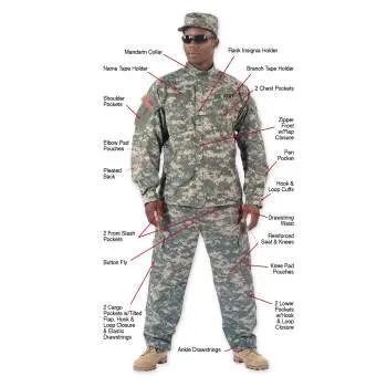 Camo Army Combat Uniform Shirt