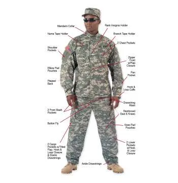 Camo Army Combat Uniform Shirt