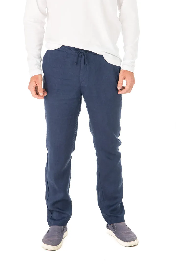 Casual Linen Pant - Night Sky