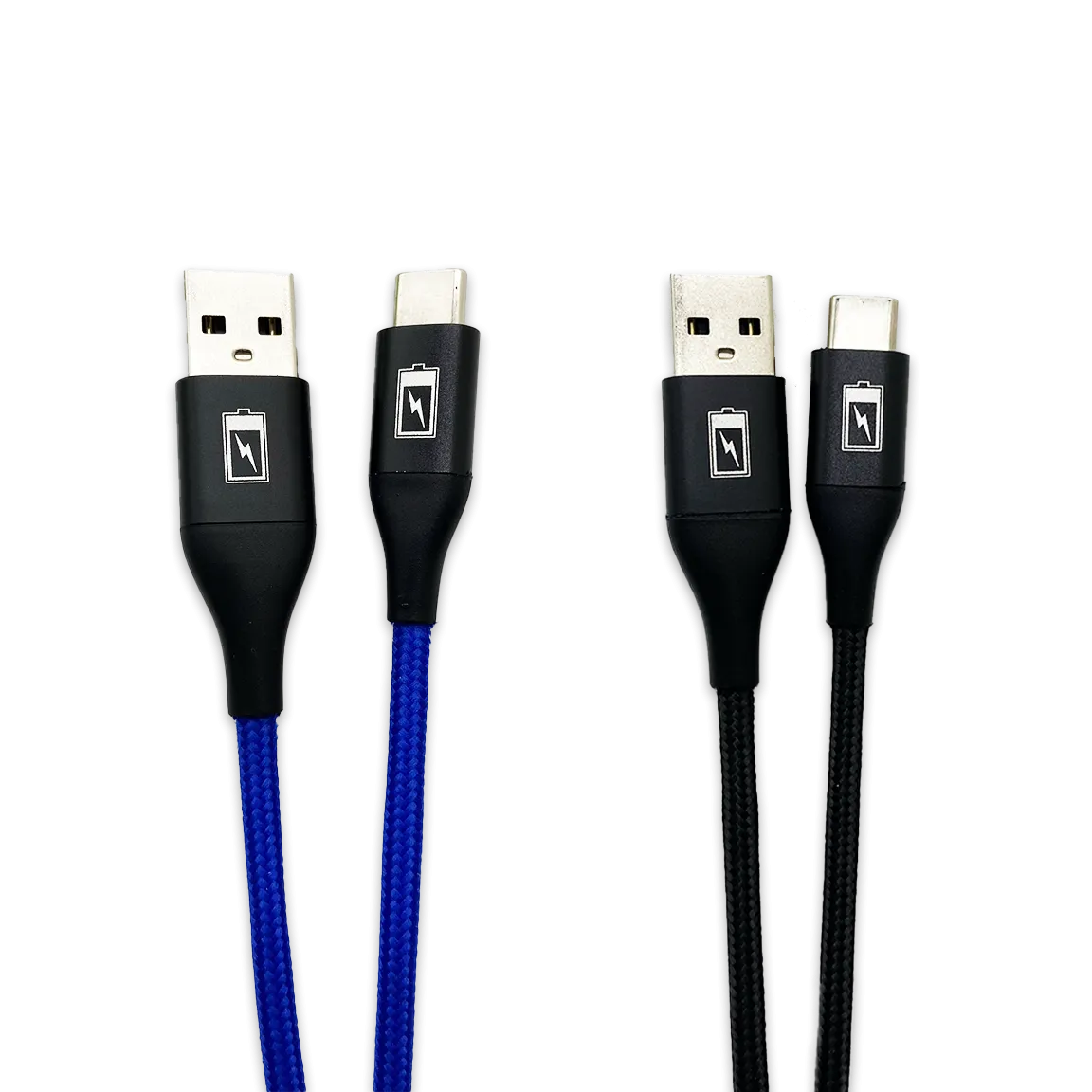 Charging Cable Nylon Braided USB to USB-C 4FT 2.4 Amp - 3 Pieces Per Pack 24616