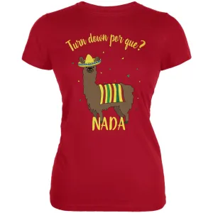 Cinco De Mayo Llama Fiesta Juniors Soft T Shirt