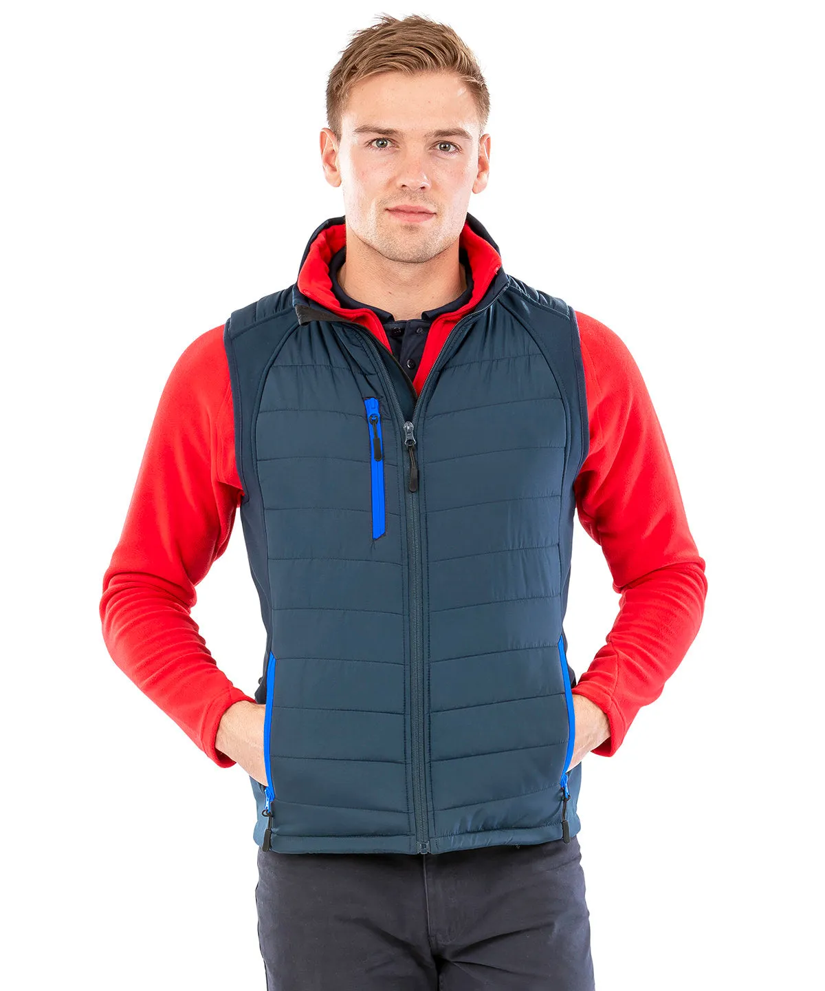 compass padded softshell gilet | Black/Yellow