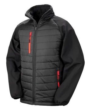 Compass padded softshell jacket | Black/Red