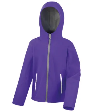 Core junior TX performance hooded softshell jacket | Purple/Grey