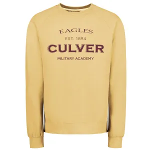 Culver Military Academy Vintage Fleece Crew - Sun Ray Yellow