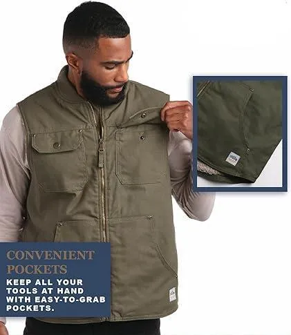 Duck Canvas Vest Moss