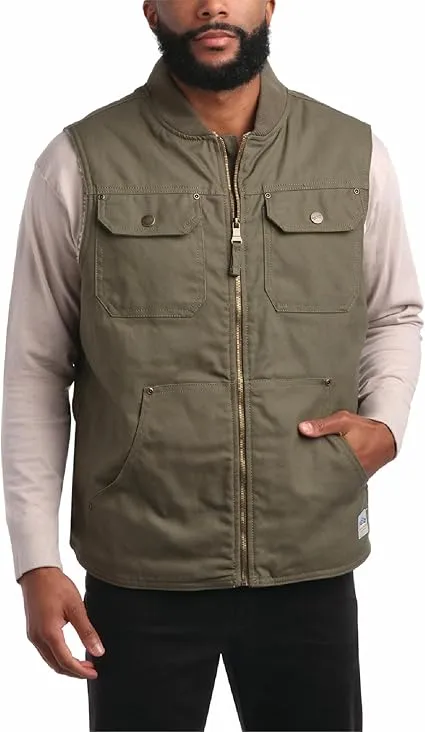 Duck Canvas Vest Moss