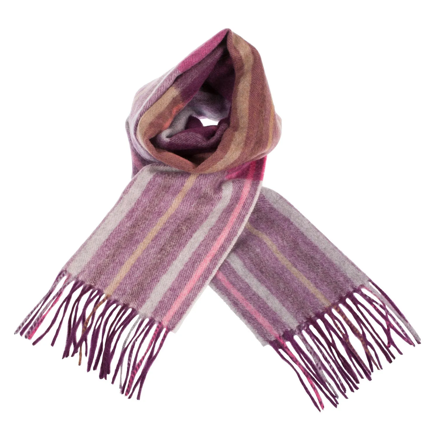 Edinburgh 100% Lambswool Scarf  Barcode Check - Wineberry