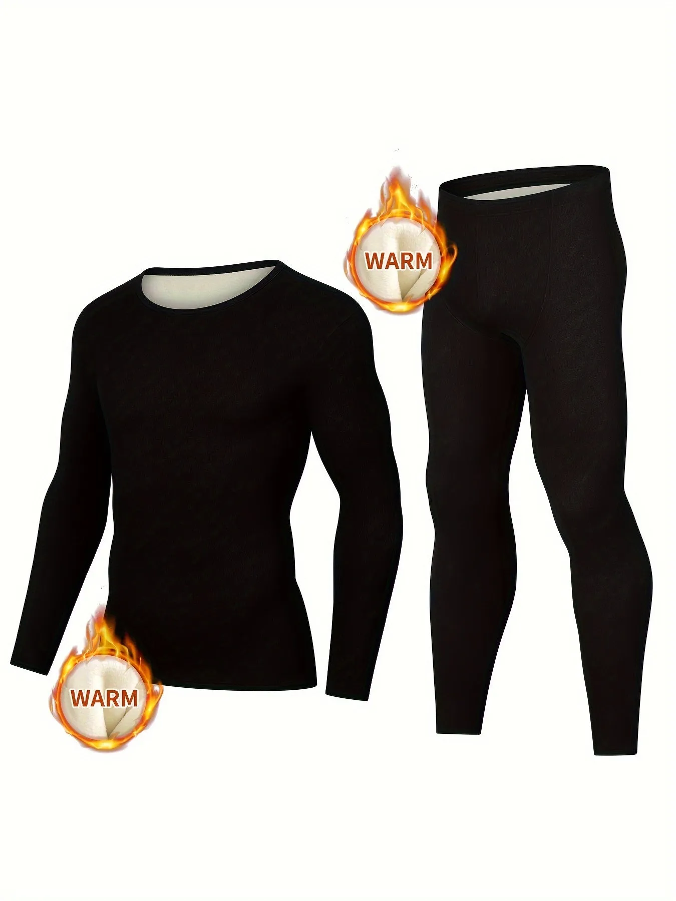 Essential Thermal Compression Base Layer Set for Men - Sets - Moisture-Wicking, Breathable, Quick-Drying, and Four-Way Stretch for Running, Fitness, and Outdoor Activities - Long Sleeve and Leggings for Cold Weather