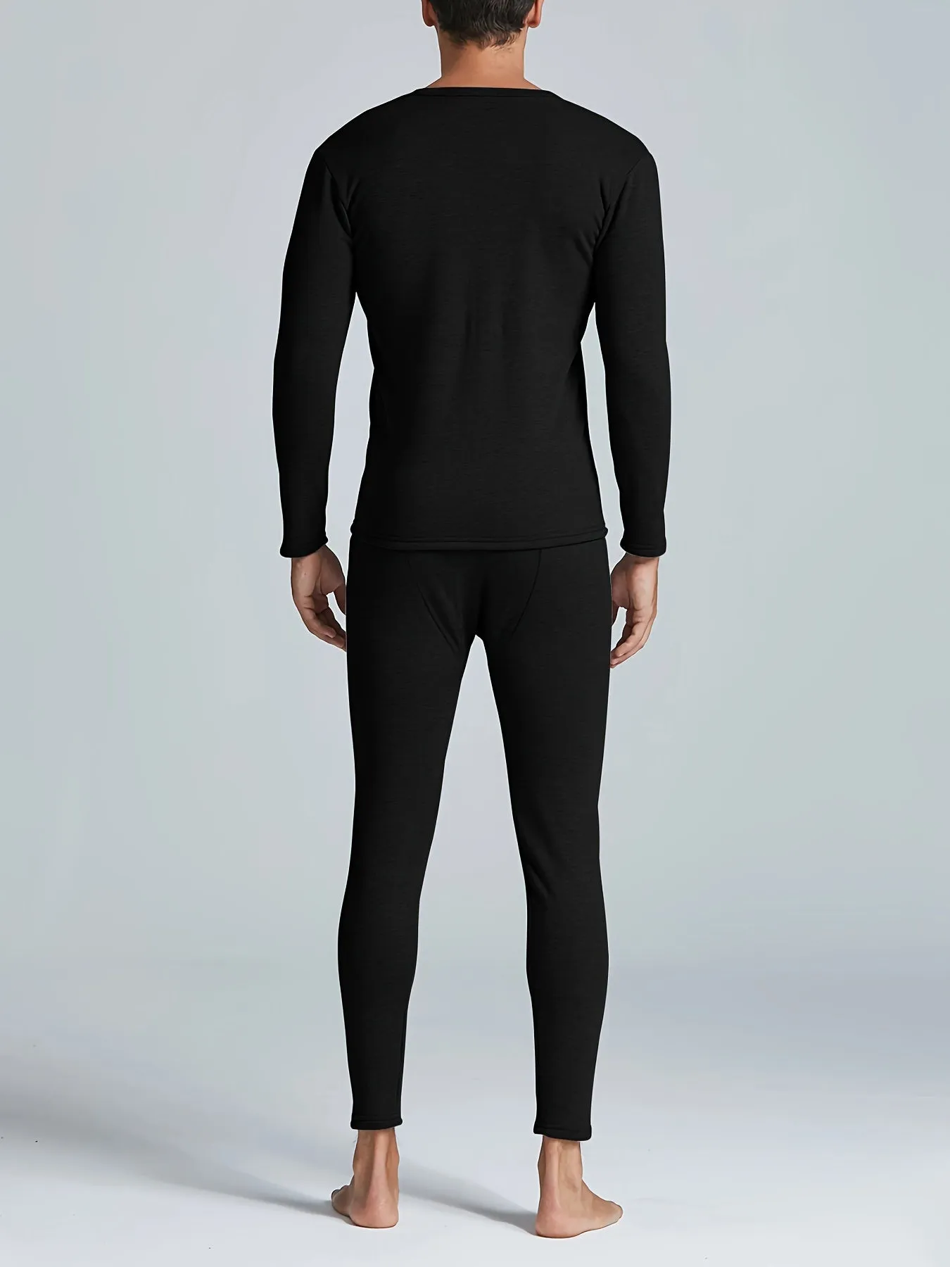 Essential Thermal Compression Base Layer Set for Men - Sets - Moisture-Wicking, Breathable, Quick-Drying, and Four-Way Stretch for Running, Fitness, and Outdoor Activities - Long Sleeve and Leggings for Cold Weather