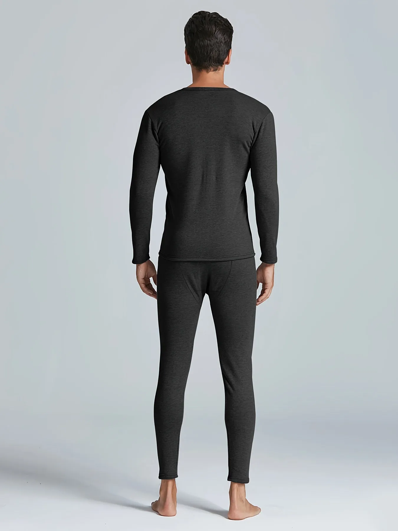 Essential Thermal Compression Base Layer Set for Men - Sets - Moisture-Wicking, Breathable, Quick-Drying, and Four-Way Stretch for Running, Fitness, and Outdoor Activities - Long Sleeve and Leggings for Cold Weather