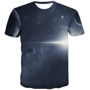 Galaxy T-shirt Men Planet T-shirts 3d Starry Sky T shirts Funny Colorful T-shirts Graphic Harajuku Tshirt Anime