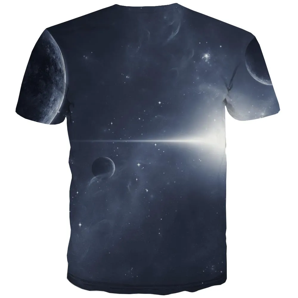 Galaxy T-shirt Men Planet T-shirts 3d Starry Sky T shirts Funny Colorful T-shirts Graphic Harajuku Tshirt Anime