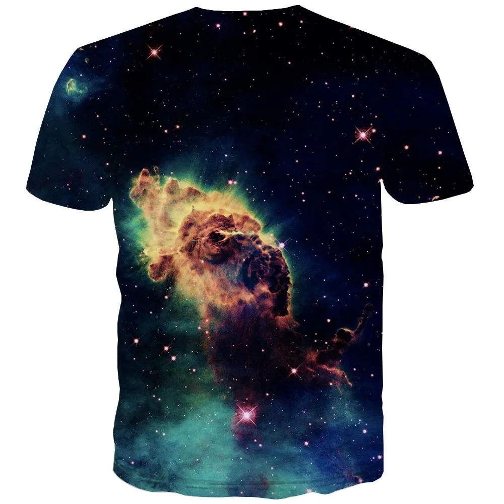 Galaxy T shirts Men Planet Tshirt Printed Starry Sky T-shirts 3d Colorful T shirts Funny Harajuku Tshirt Anime