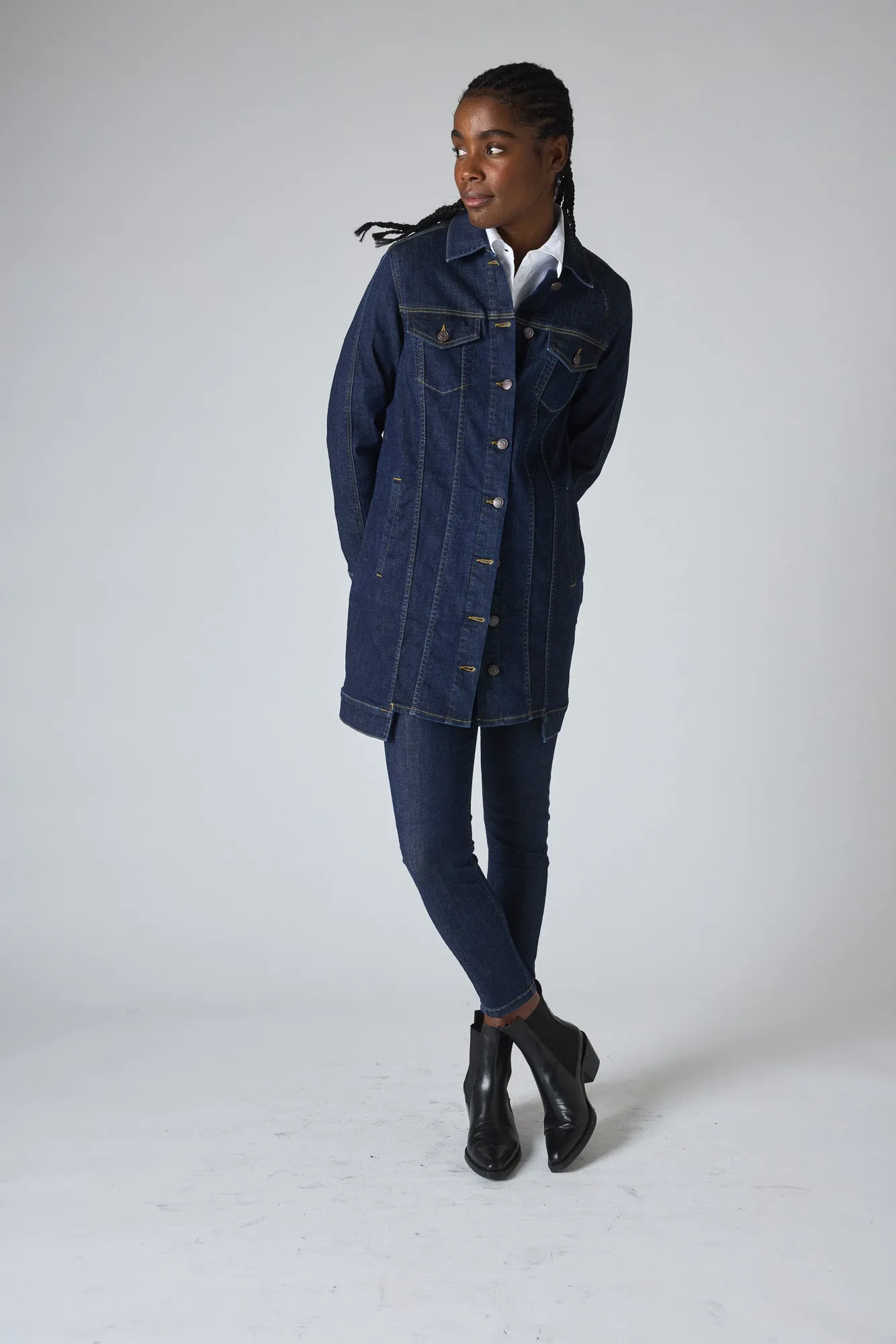 Great Lengths Long  Denim Jacket