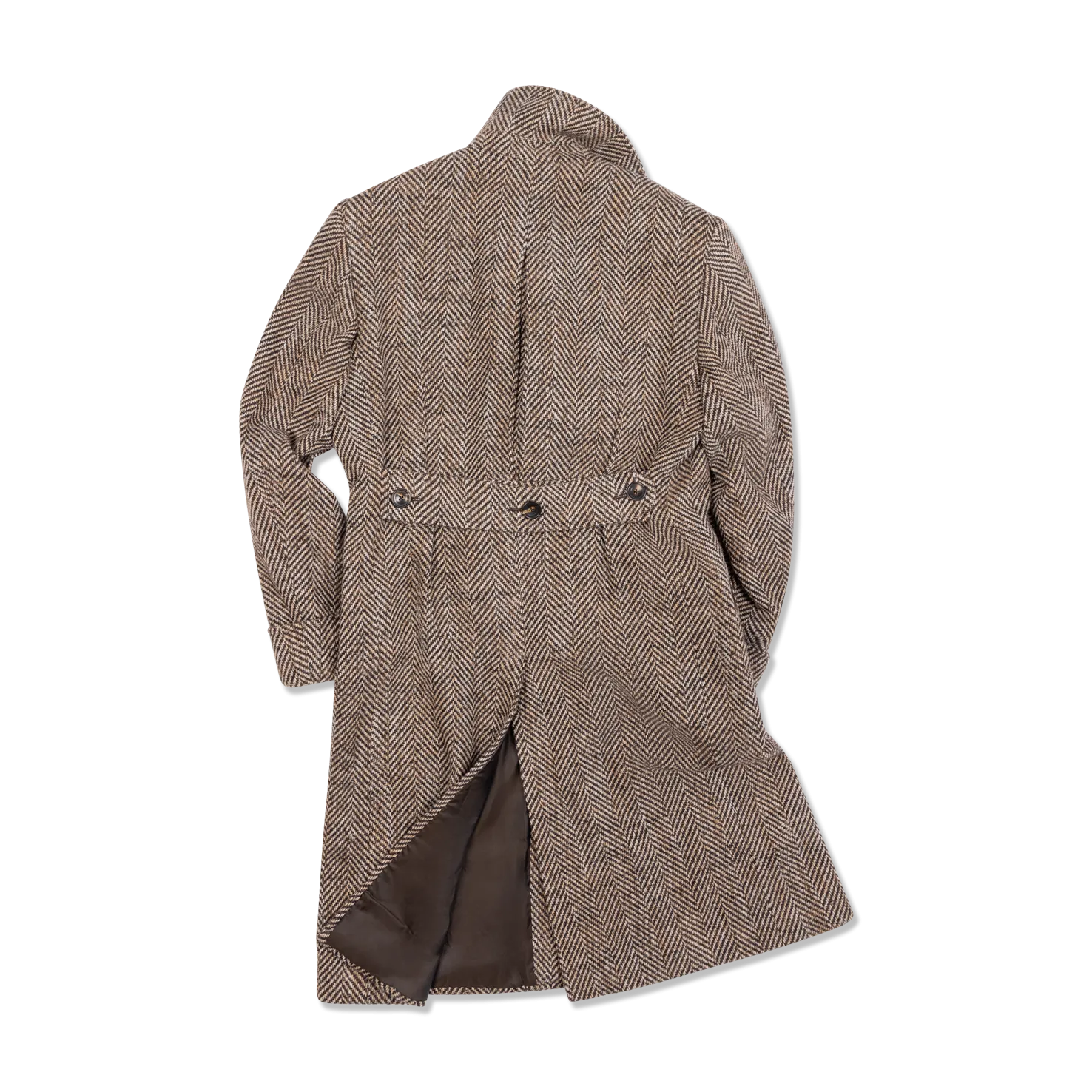 Greatcoat in Brown Herringbone