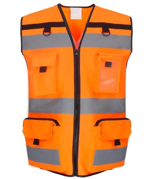 Hi-vis ripstop tool vest (HVW108) | Hi-vis Orange