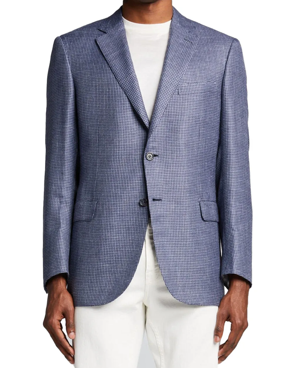 Light Blue Houndstooth Sportcoat