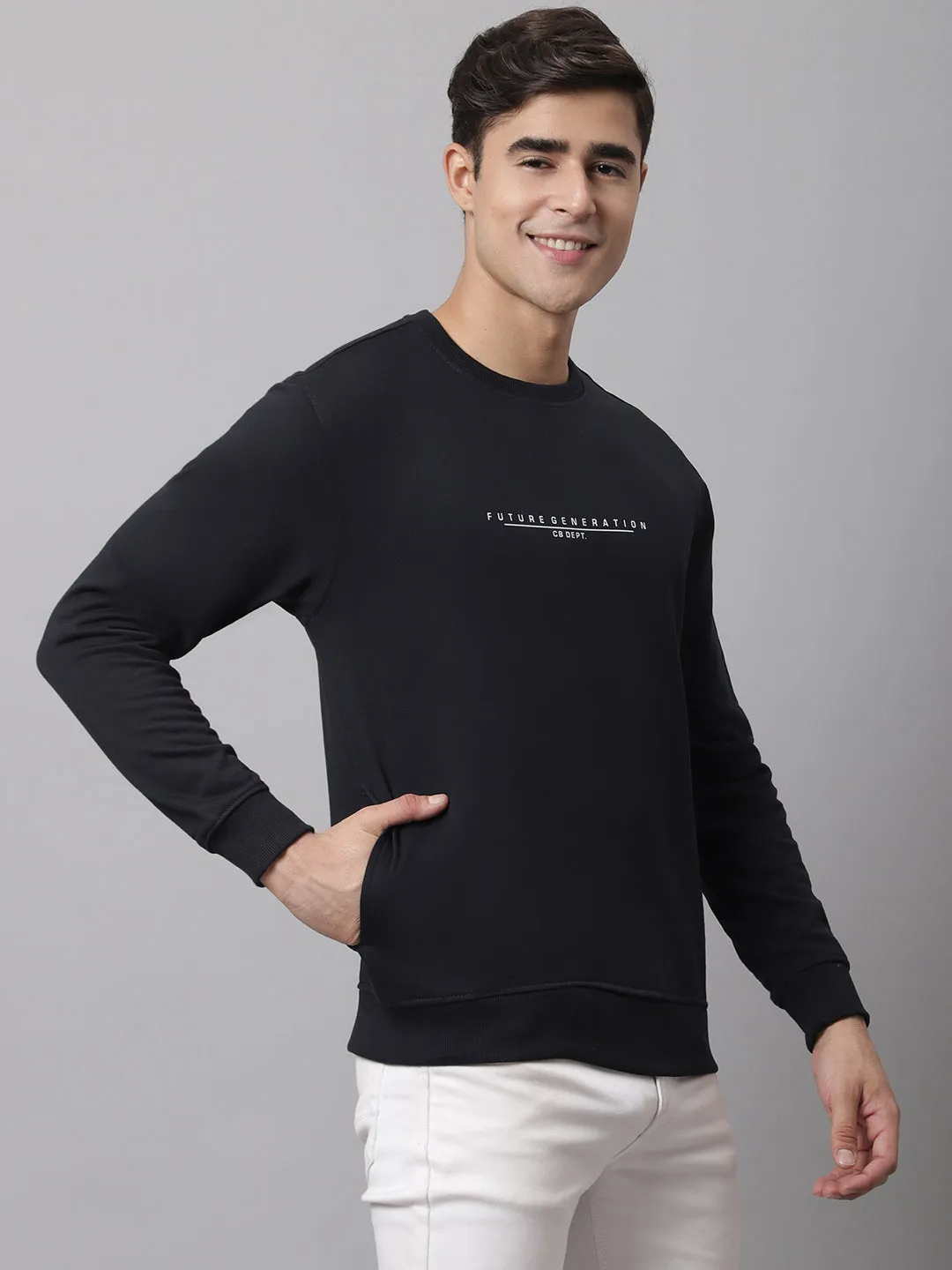 Men Navy Sweatshirt