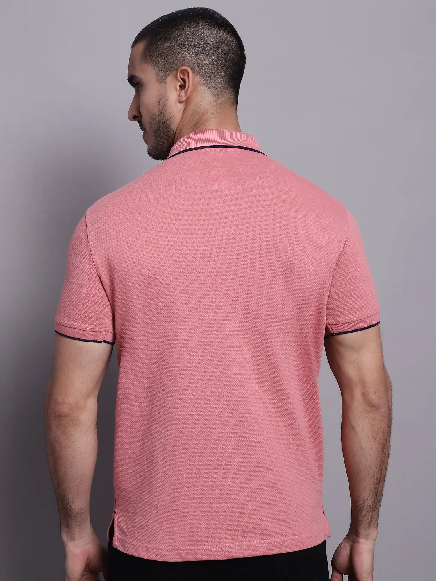 Men Pink Casual T-Shirt