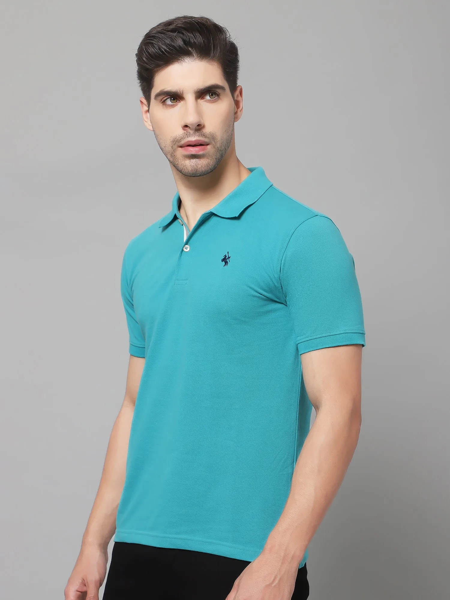 Men Turquoise T-Shirt