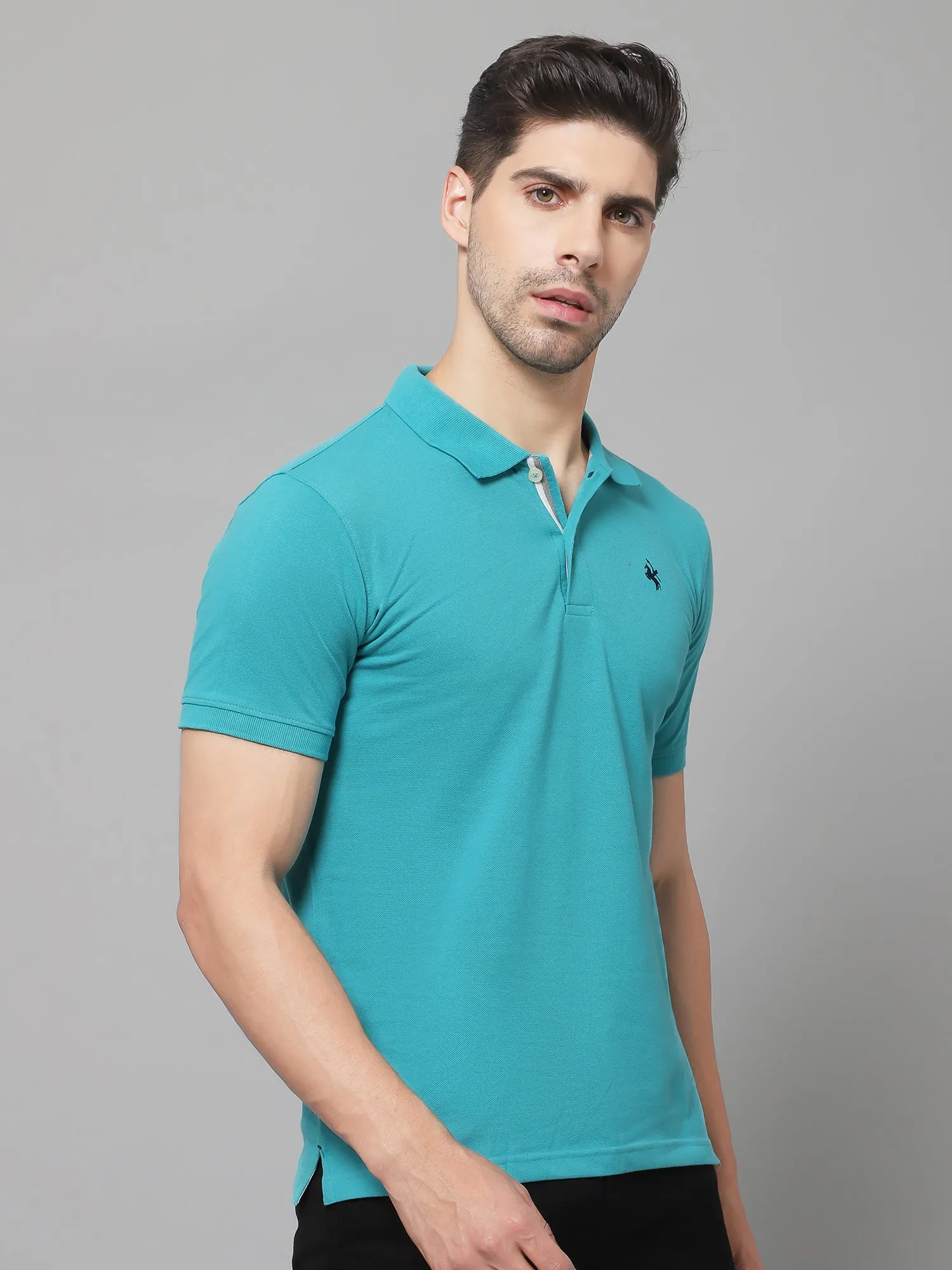 Men Turquoise T-Shirt