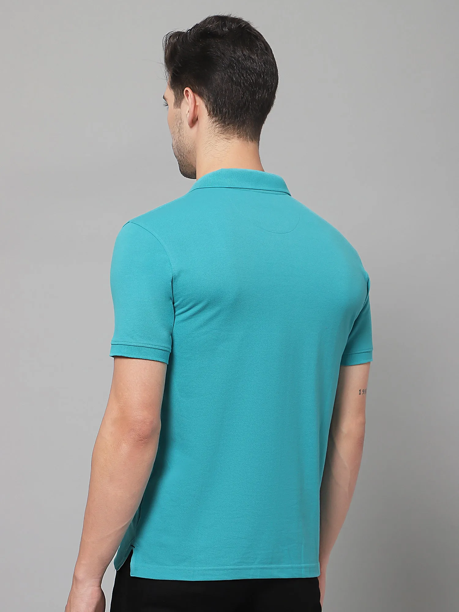 Men Turquoise T-Shirt