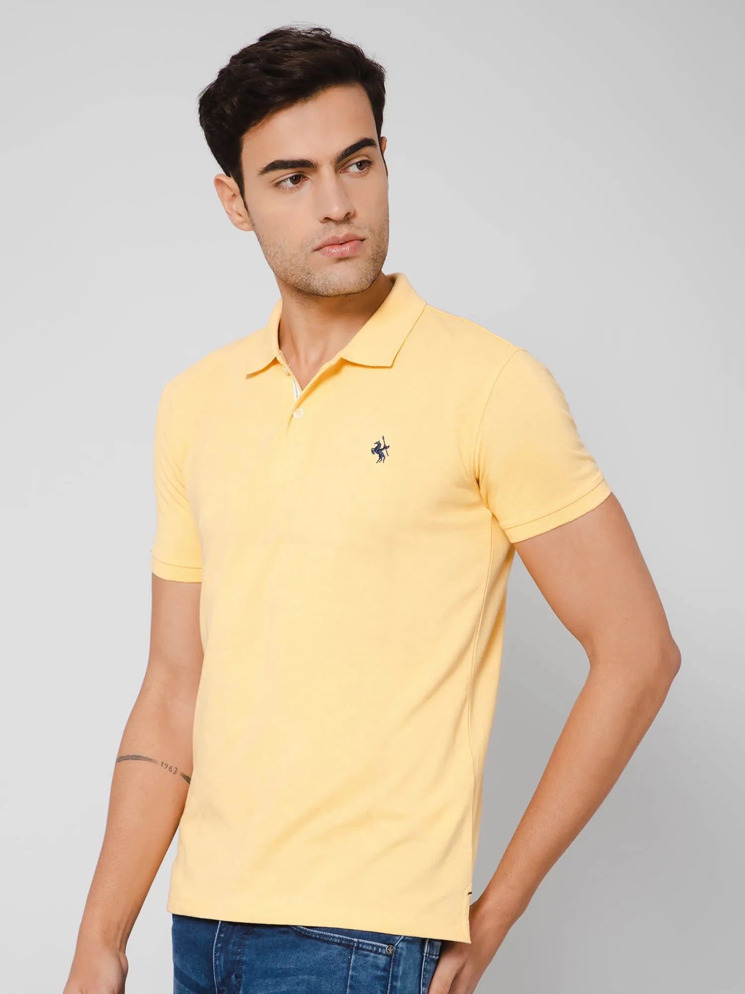 Men Yellow T-Shirt