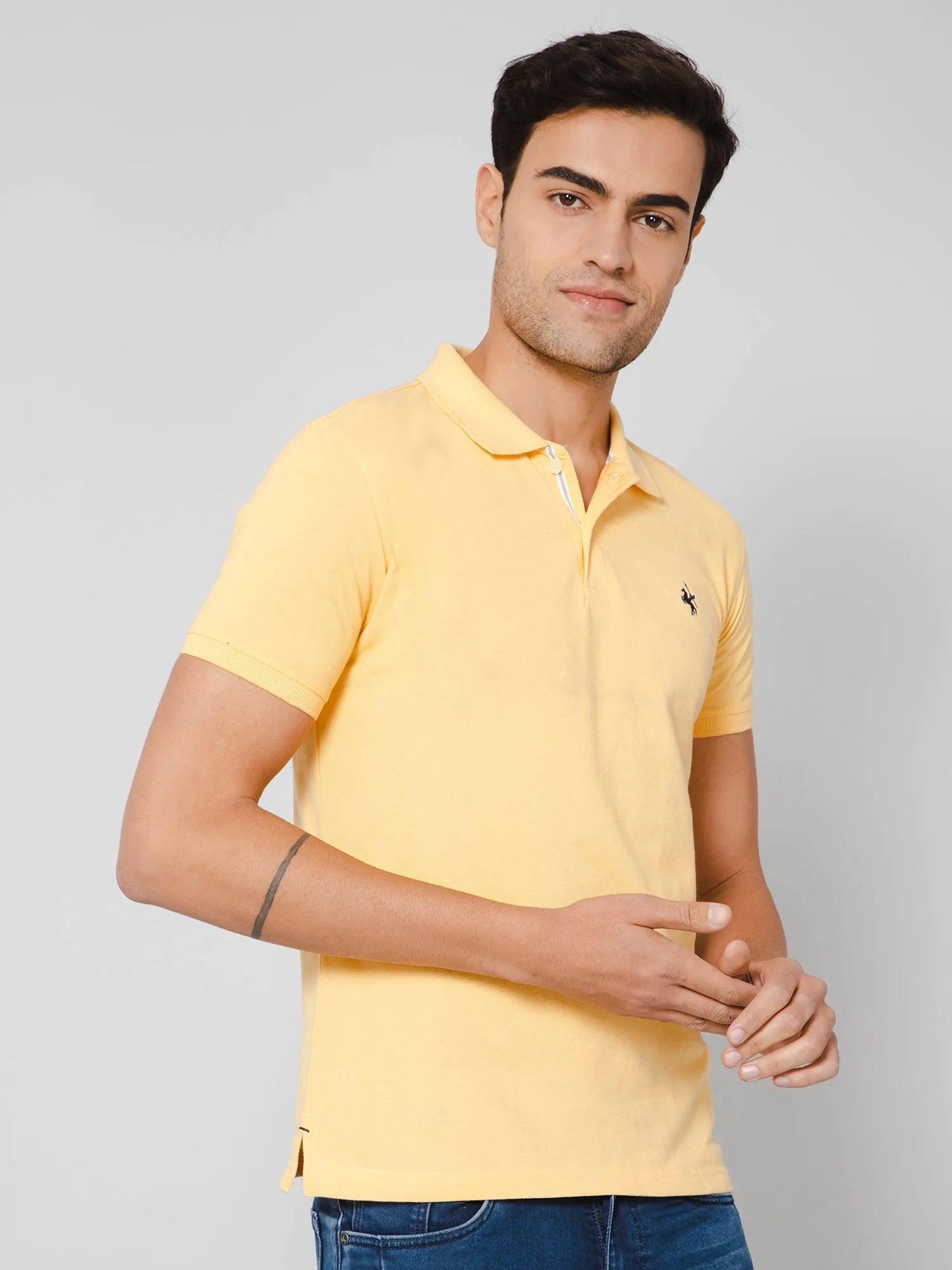 Men Yellow T-Shirt