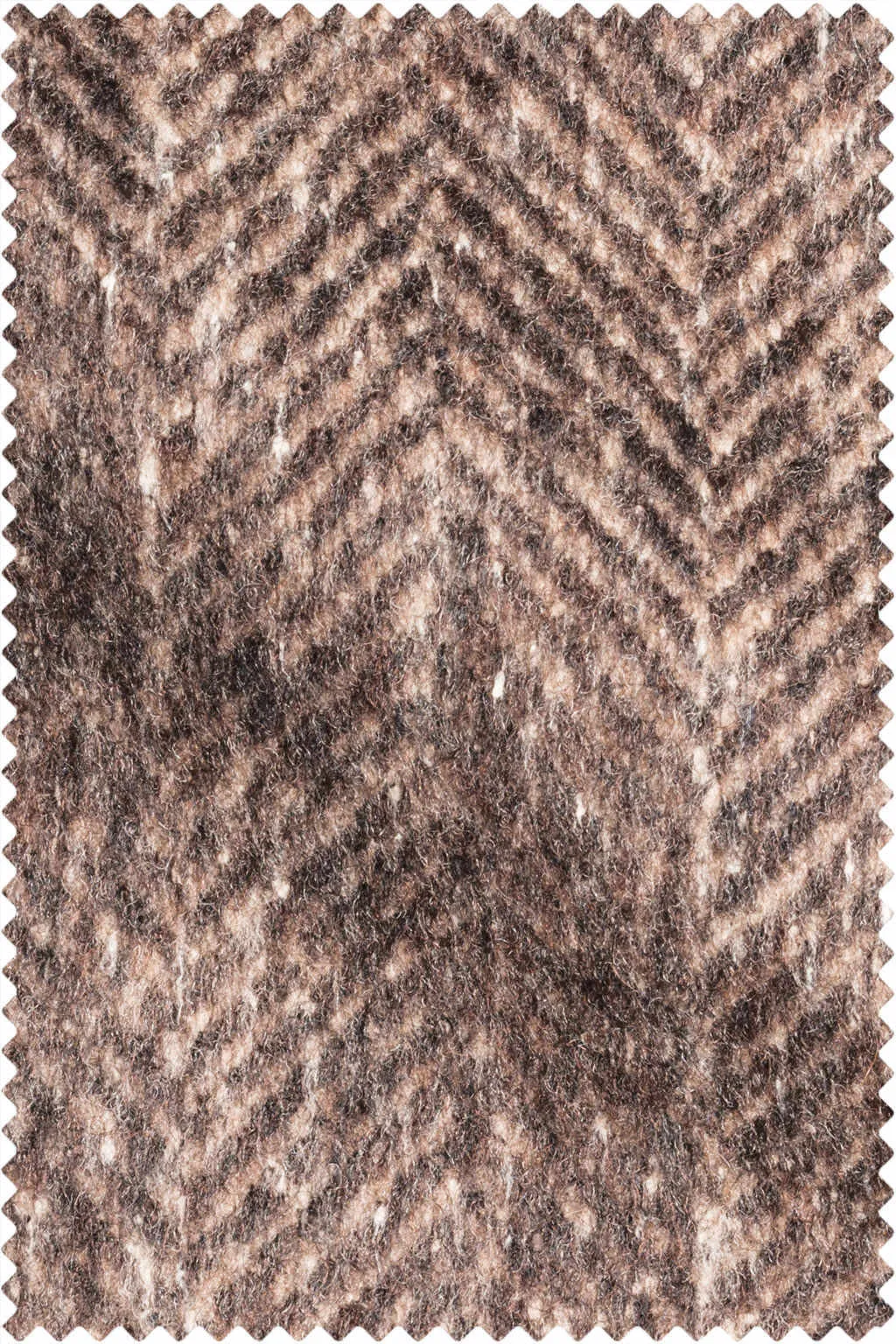 Mid Brown Brushed Herringbone