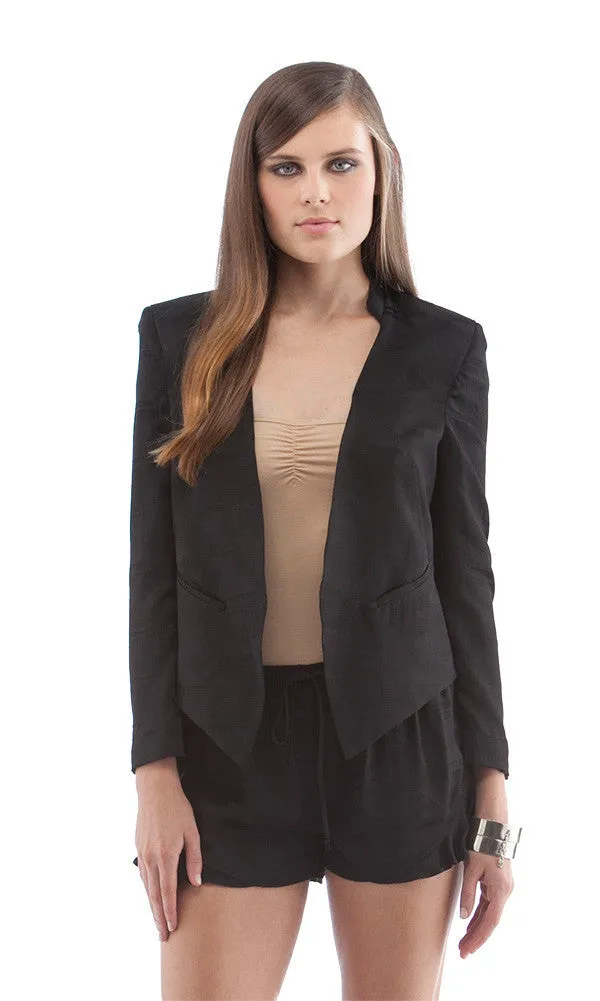 MOCK COLLAR BLAZER