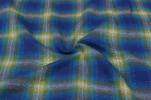 Multicolor Checks Cotton Yarn Dyed Brushed Fabric