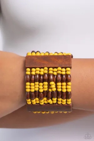 Paparazzi Bracelet ~ Tropical Takeover - Yellow